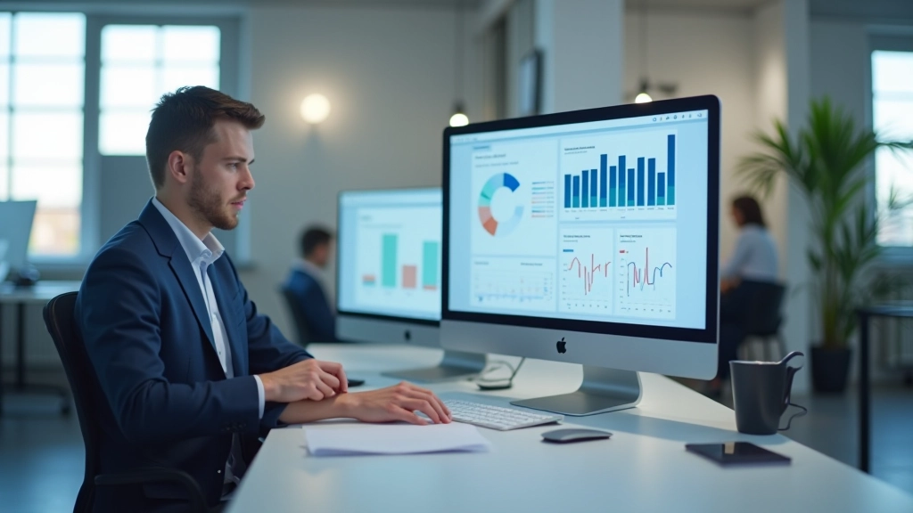Modernes Finanzautomatisierungs-Büro mit professionellem Workspace